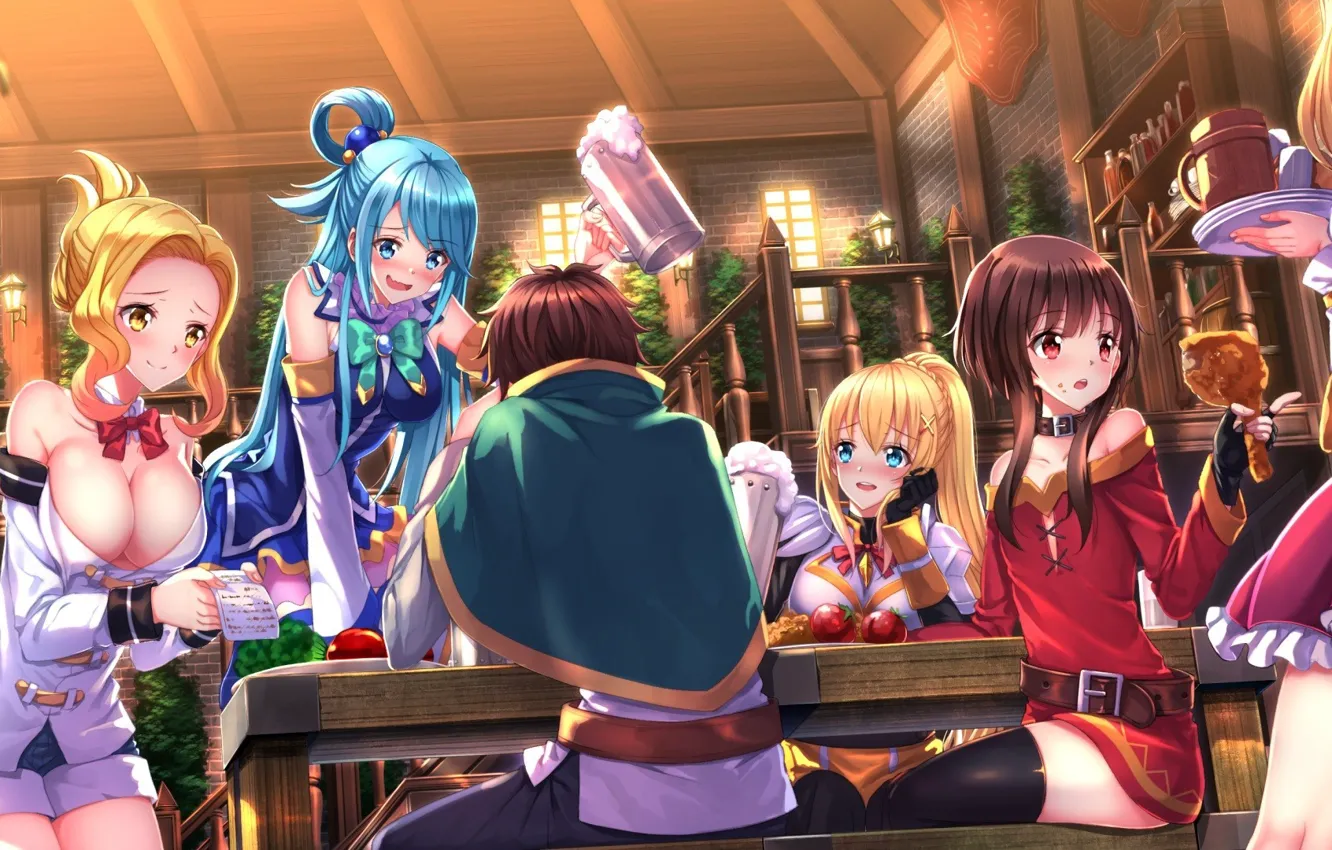 Photo wallpaper kawaii, girl, anime, Aqua, asian, manga, darkness, pretty girl