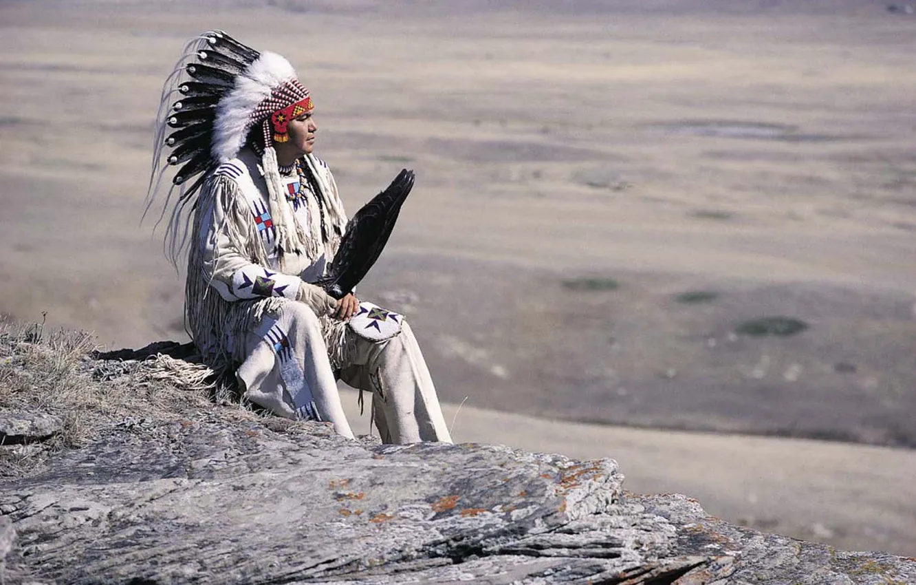 Photo wallpaper chief, native american, first people