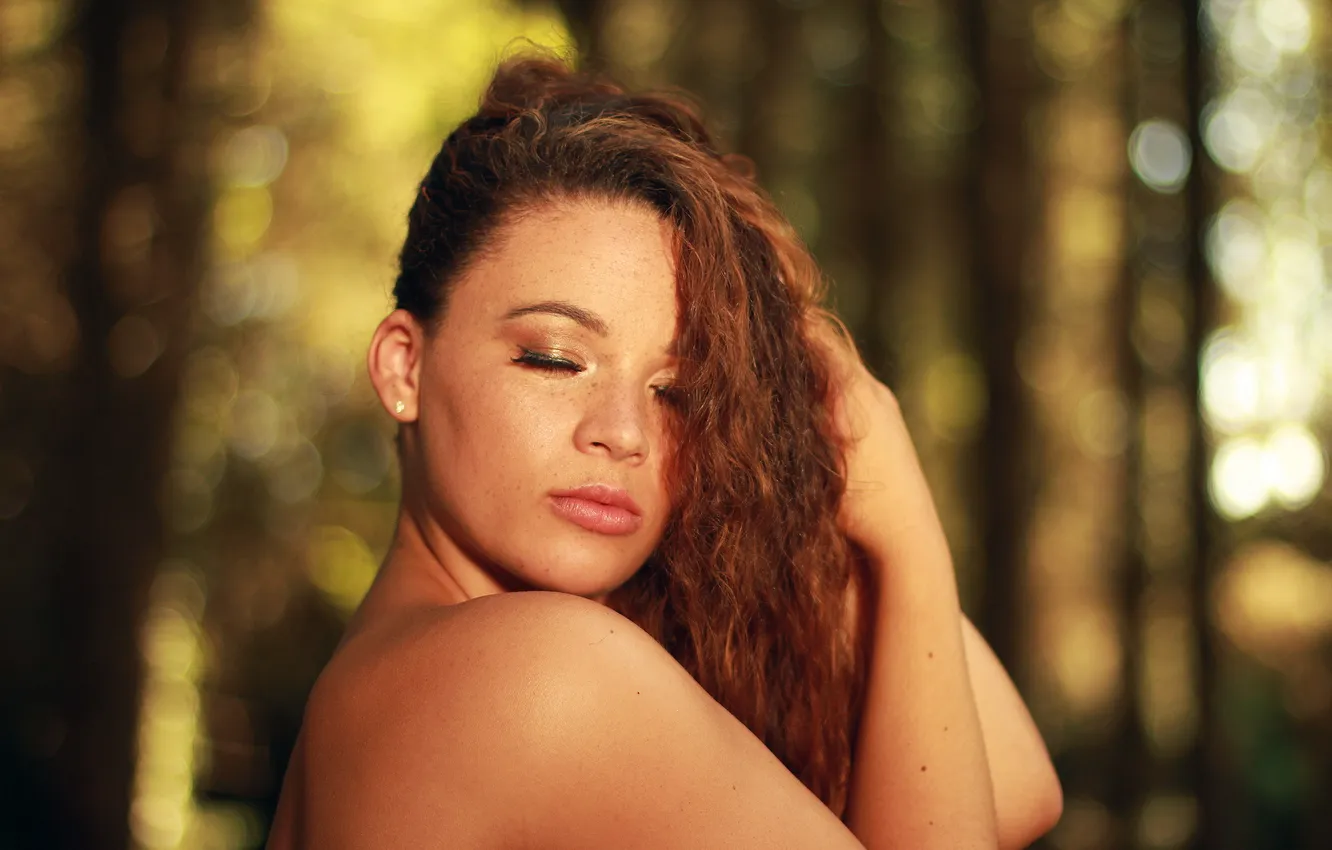 Photo wallpaper girl, Rihanna, woods, Imogen