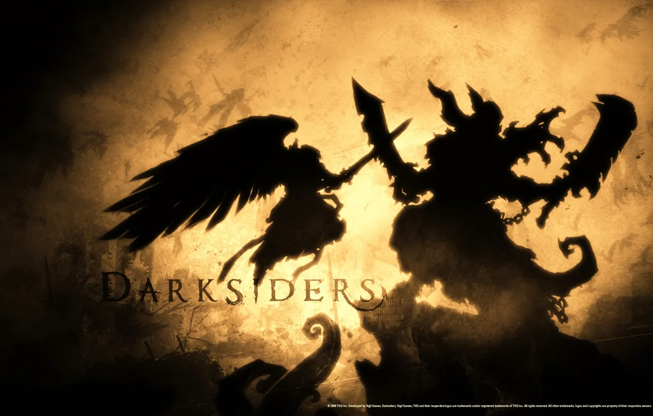 Photo wallpaper angel, the demon, darksiders