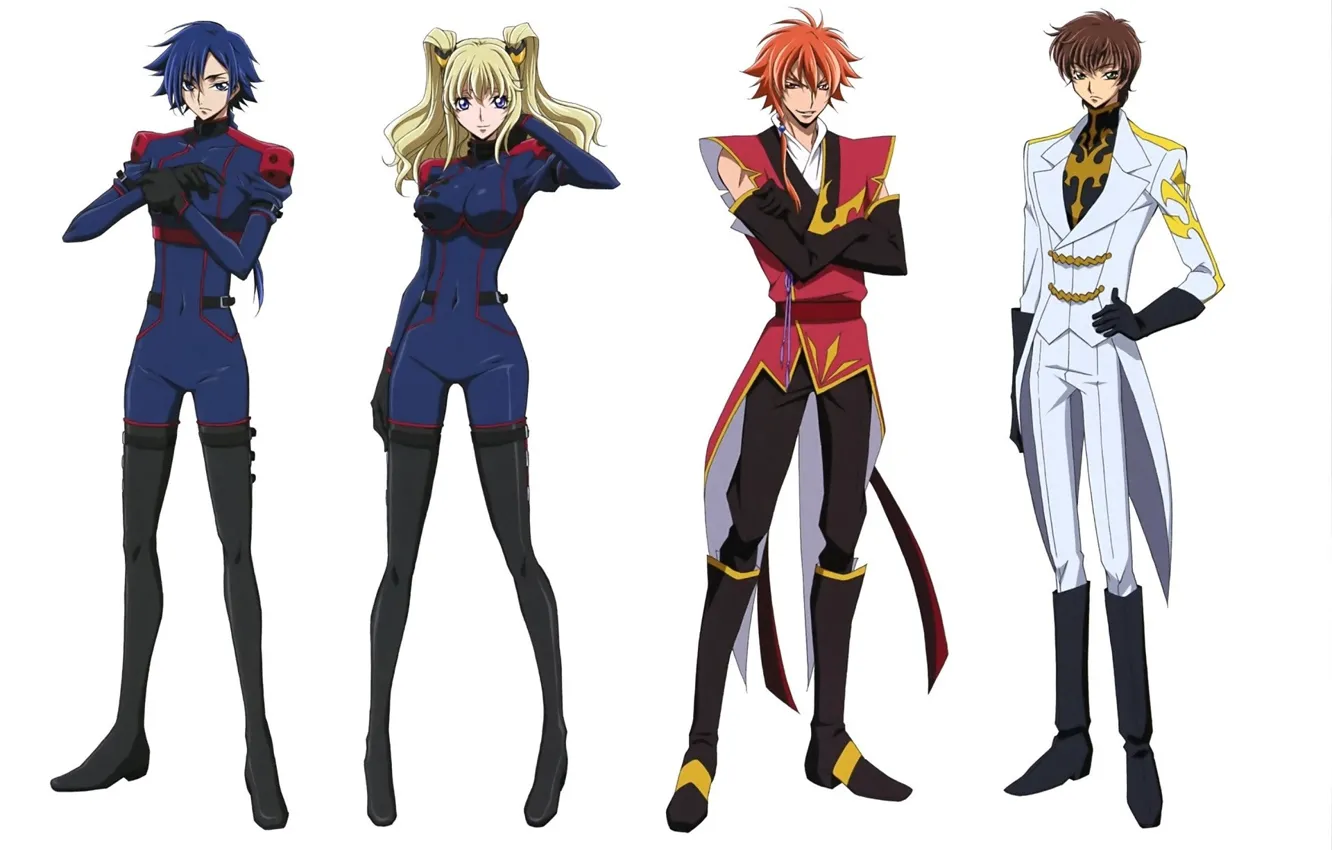 Photo wallpaper boots, white background, guy, jumpsuit, Code Geass, military uniform, Code Geass, Renegade Akito
