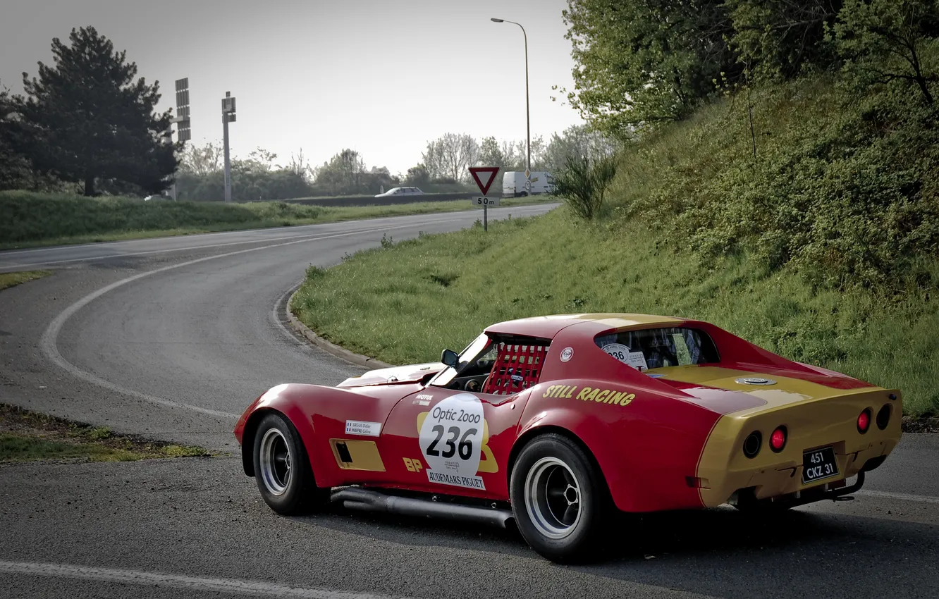 Photo wallpaper Chevrolet, red, Chevy, race car