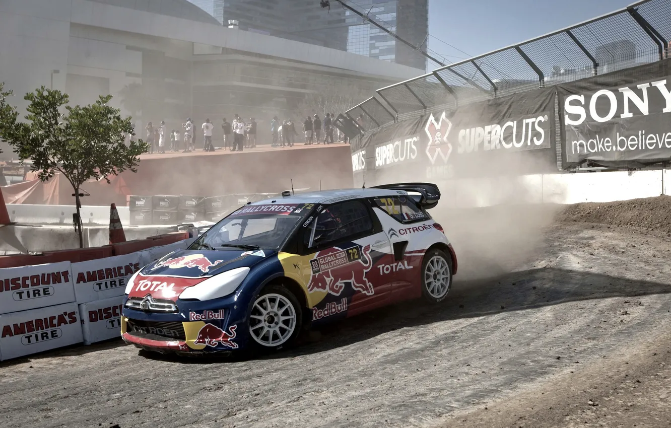 Photo wallpaper car, turn, Citroen, Citroen, Red Bull, Rally, Rally, Sebastien Loeb