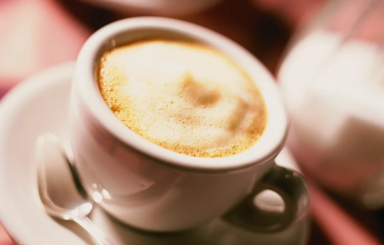 Photo wallpaper mood, coffee, Cup, cappuccino