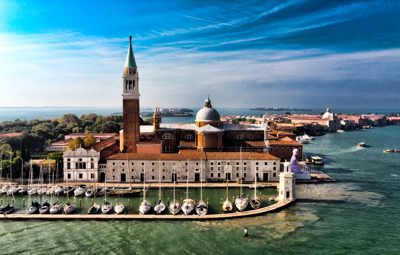 Photo wallpaper island, Italy, Church, Venice, the Grand canal, San Giorgio Maggiore