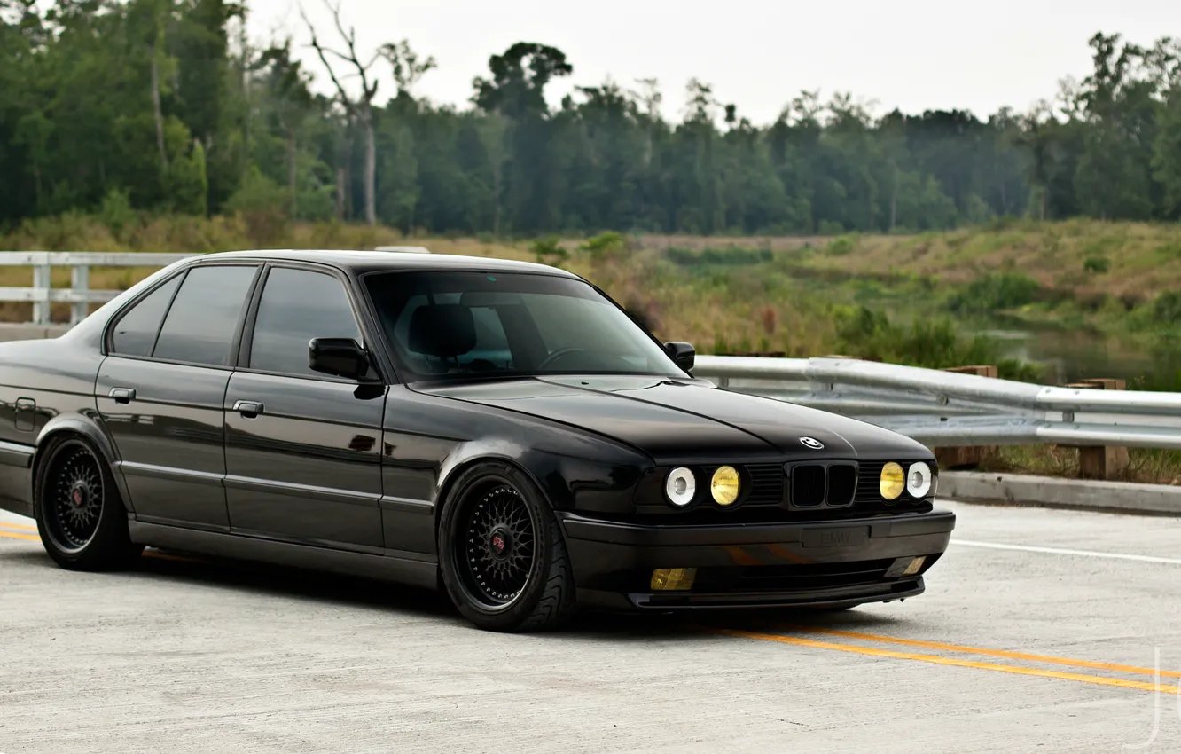 Photo wallpaper BMW, E34, BBS