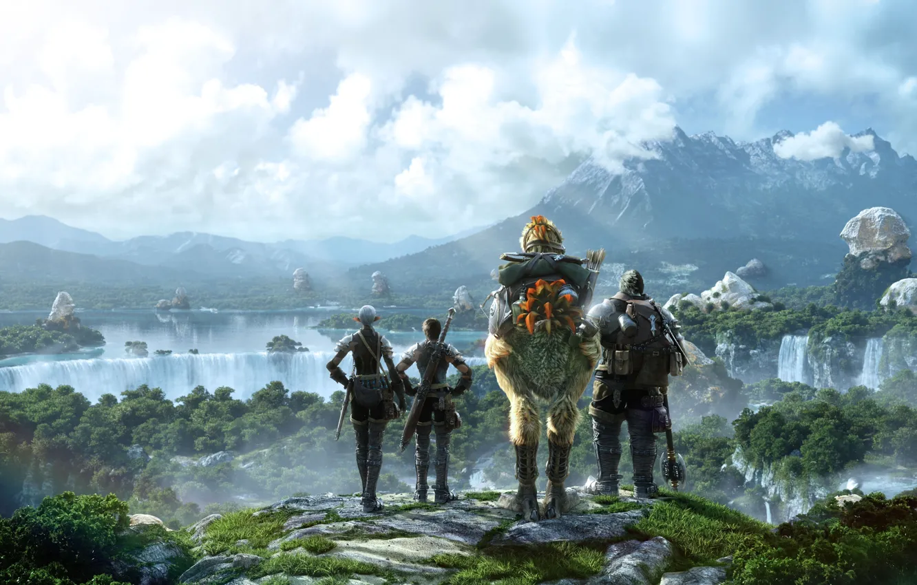 Photo wallpaper landscape, the world, hero, landscape, final fantasy xiv, fabulous