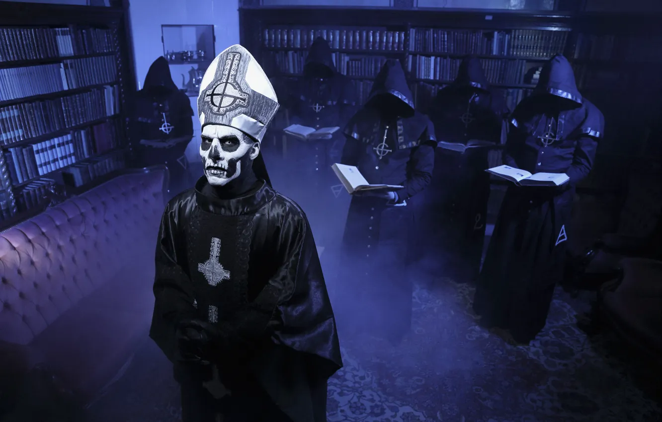 Wallpaper metal, doom, heavy, Ghost, band, Swedish, Papa Emeritus II ...