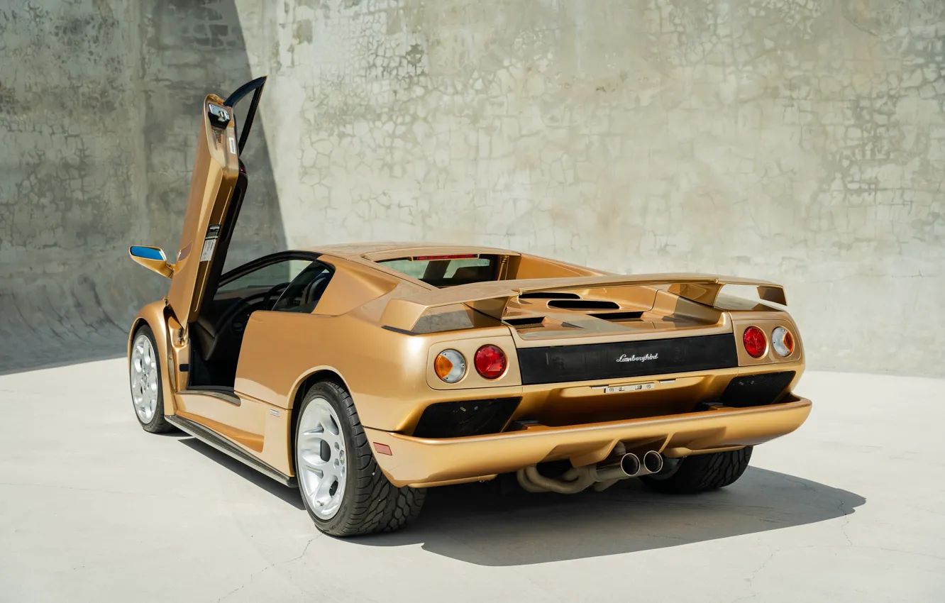 Photo wallpaper Lamborghini, Lambo, Diablo, back, Lambo doors, Lamborghini Diablo VT 6.0 SE