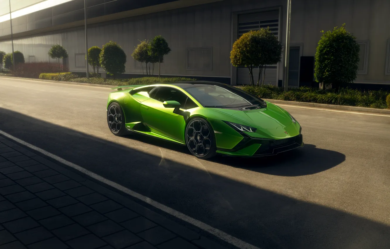 Photo wallpaper green, Lamborghini, supercar, lambo, Huracan, Lamborghini Huracan Tecnica