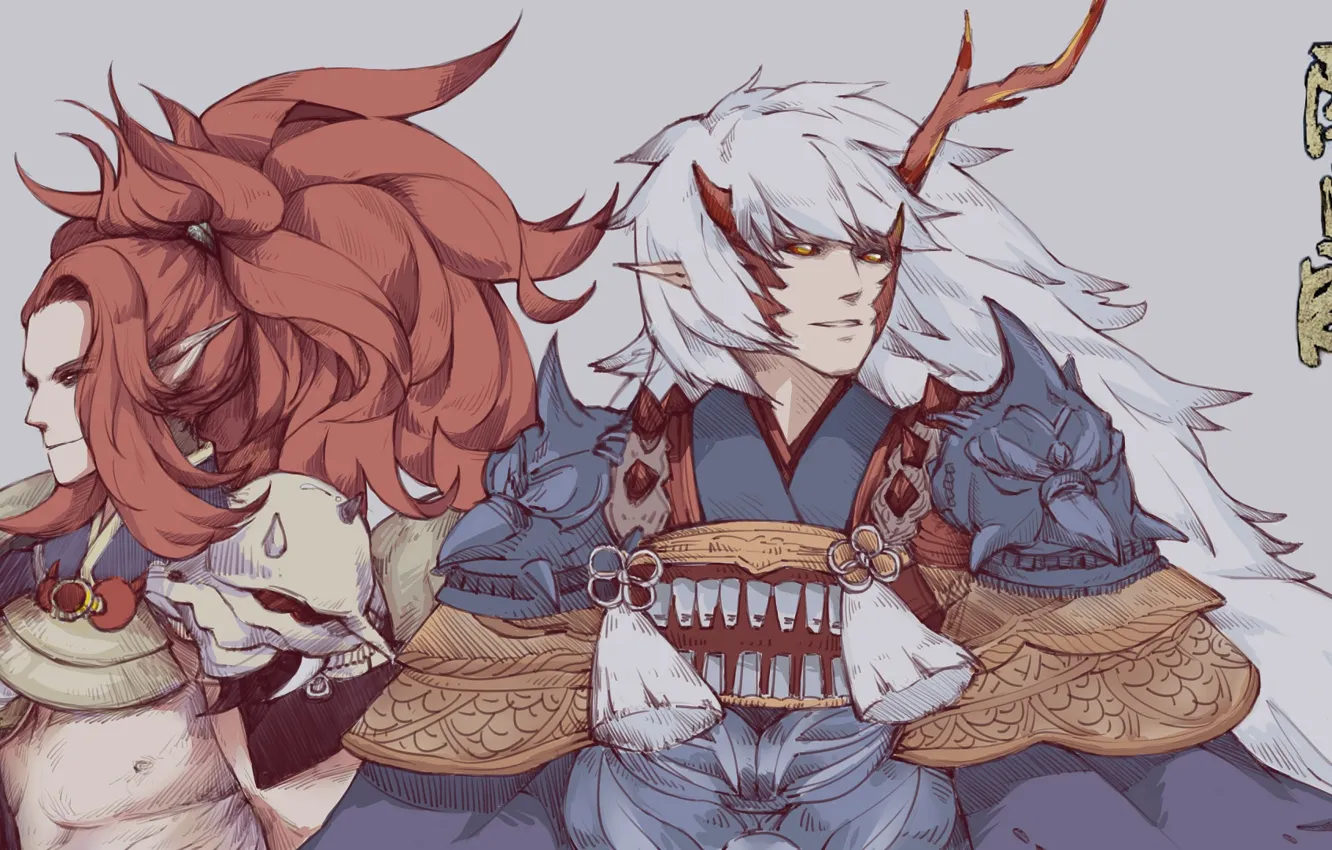 Photo wallpaper onmyoji, Onmyouji, Onmyouji (NetEase), Shutendouji, Ibarakidouji, Pixiv Id 13598909