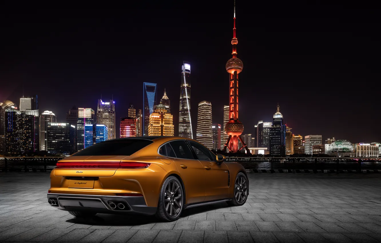 Photo wallpaper Porsche, Panamera, Porsche Panamera Turbo E-Hybrid