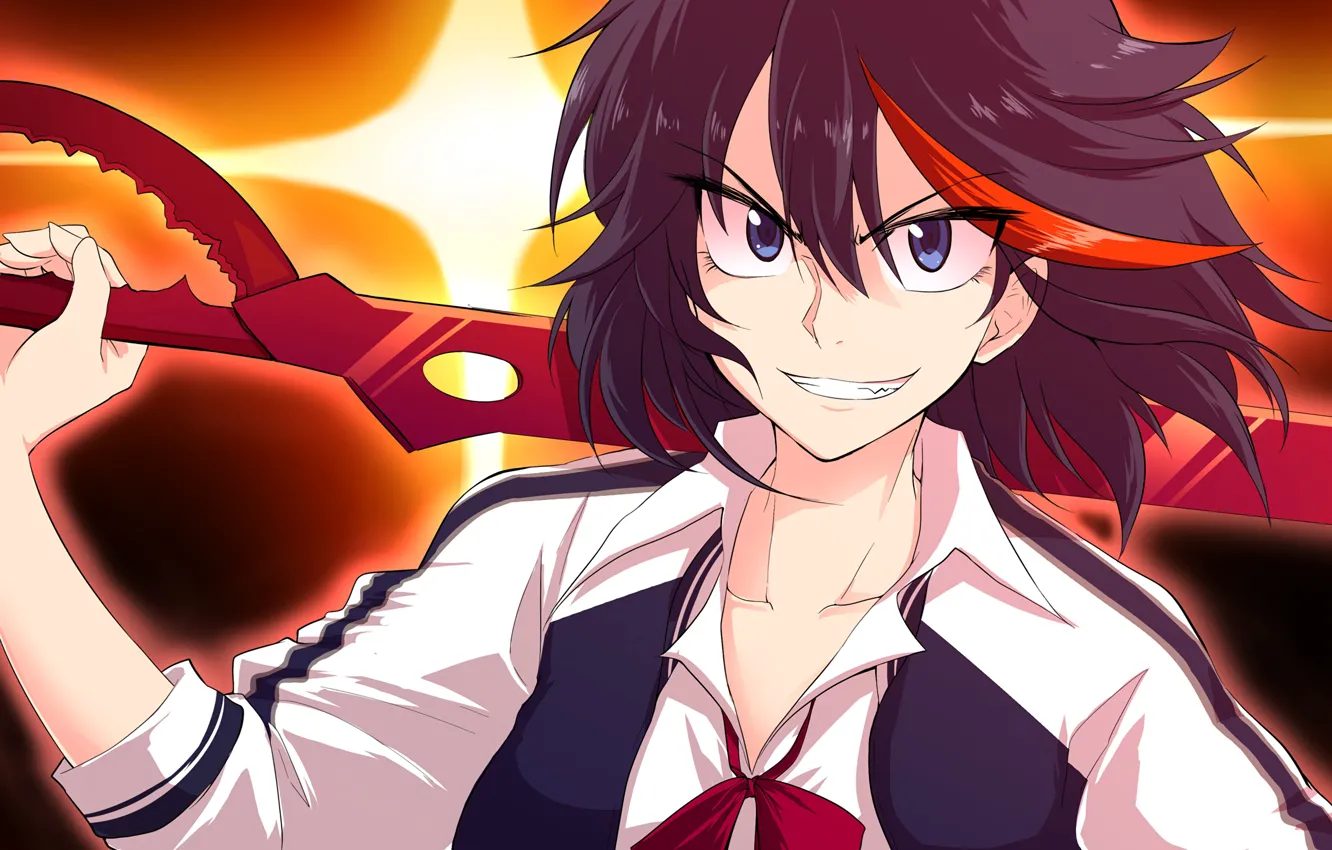 Photo wallpaper girl, sword, anime, art, Kill la Kill, Matoi Ryuuko