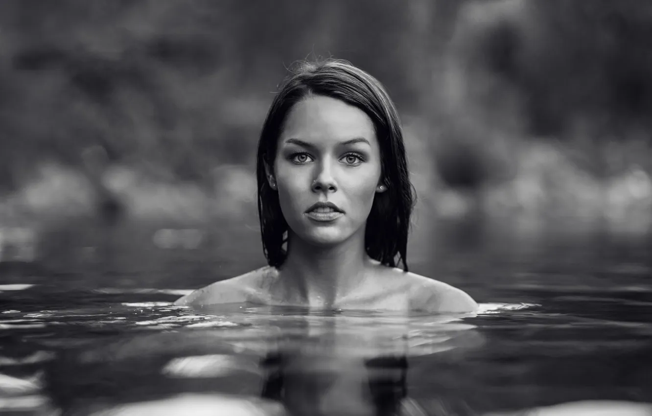 Photo wallpaper water, girl, face, piercing, photographer, girl, photography, photographer