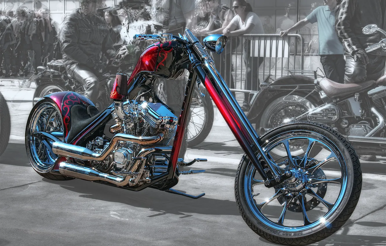 Photo wallpaper design, HDR, motorcycle, form, bike, chopper