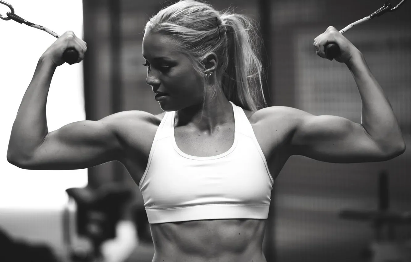 Photo wallpaper pose, model, figure, fitness, press, fitness, gym, abs