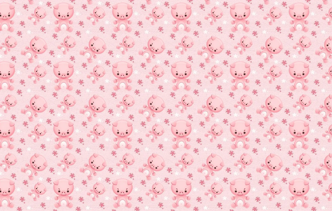 Photo wallpaper background, texture, art, children's, piggy, pig