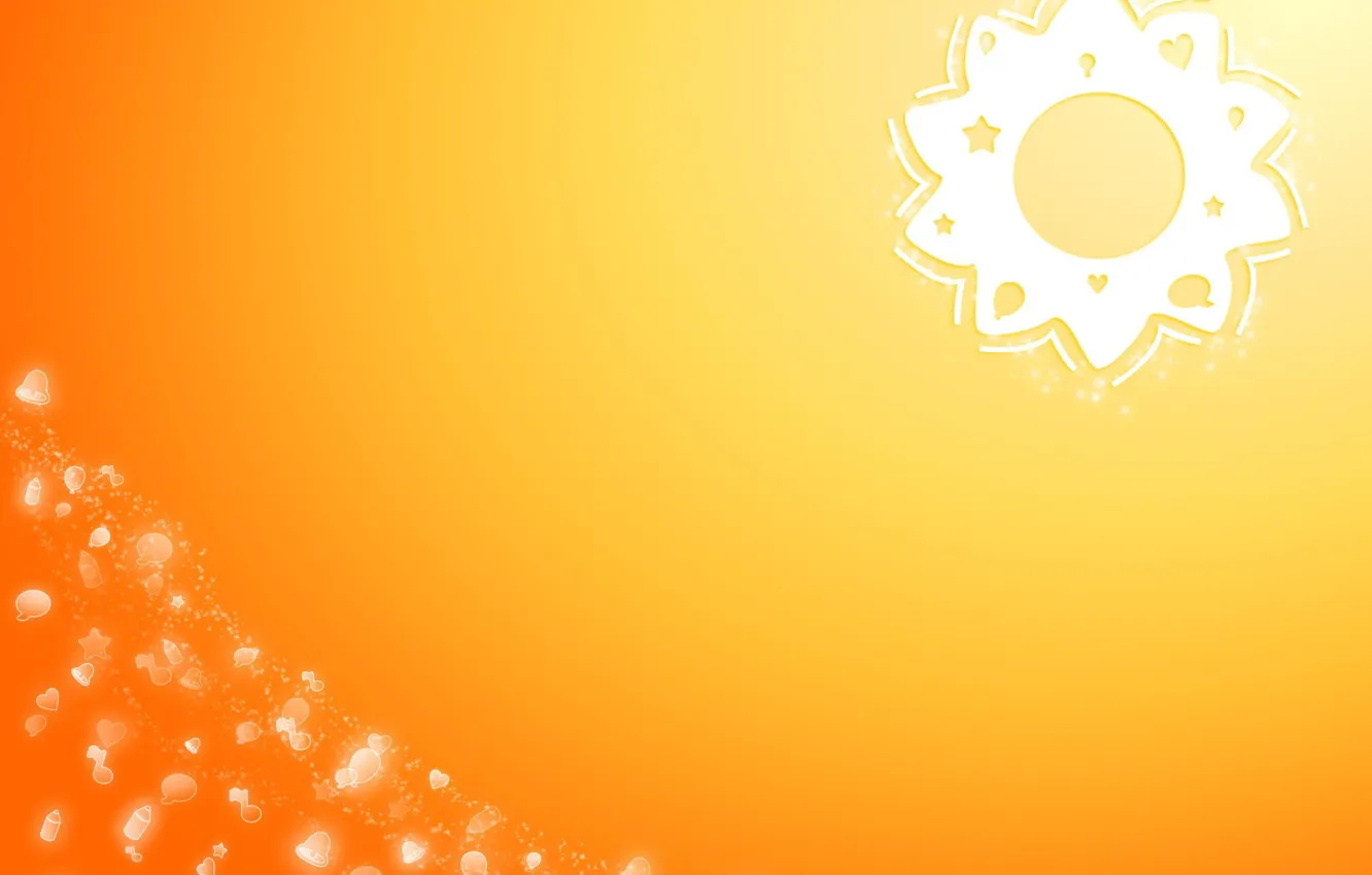 Photo wallpaper summer, the sun, minimalism, symbol