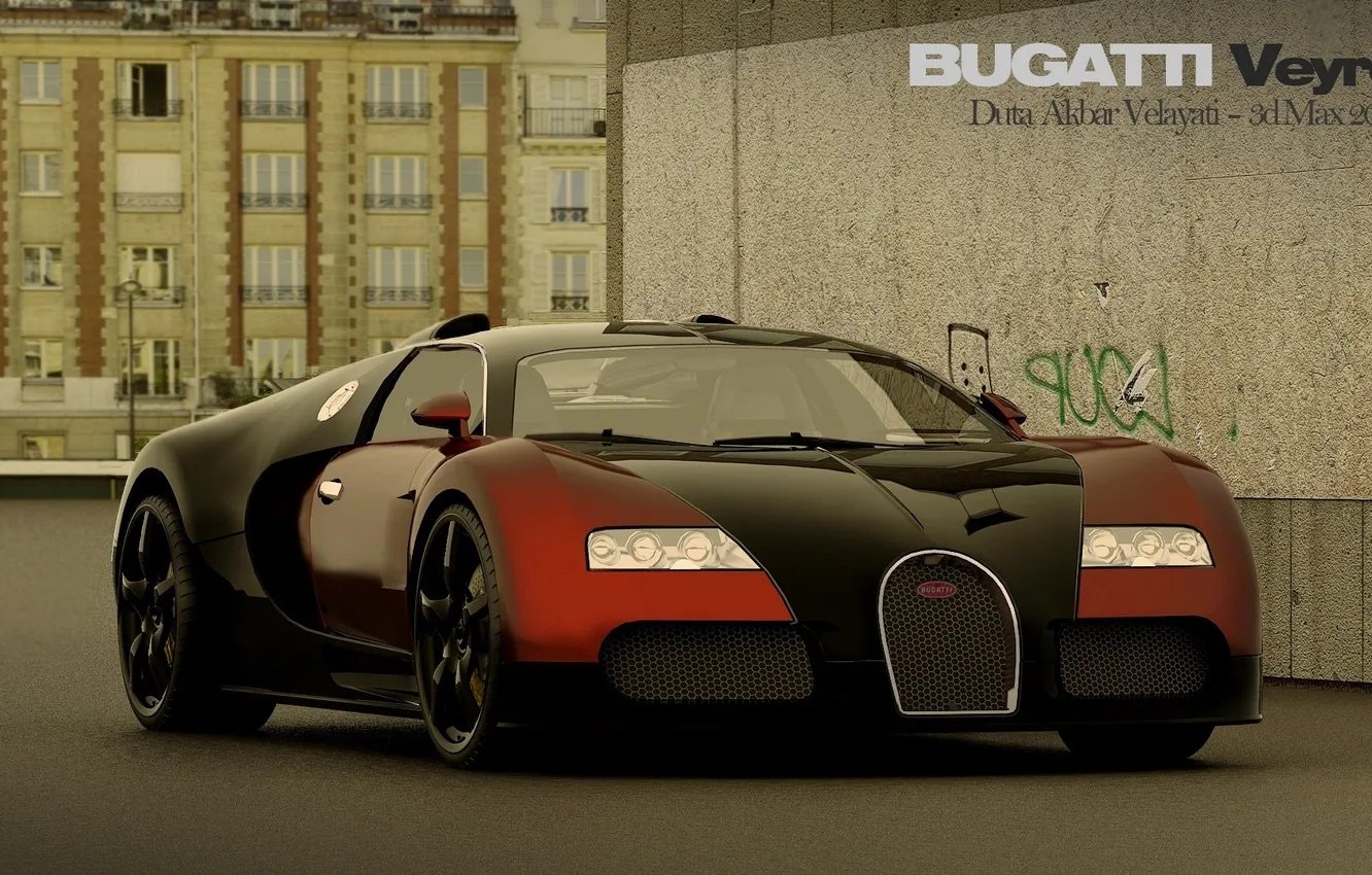 Photo wallpaper beauty, power, Bugatti, Veyron, supercar