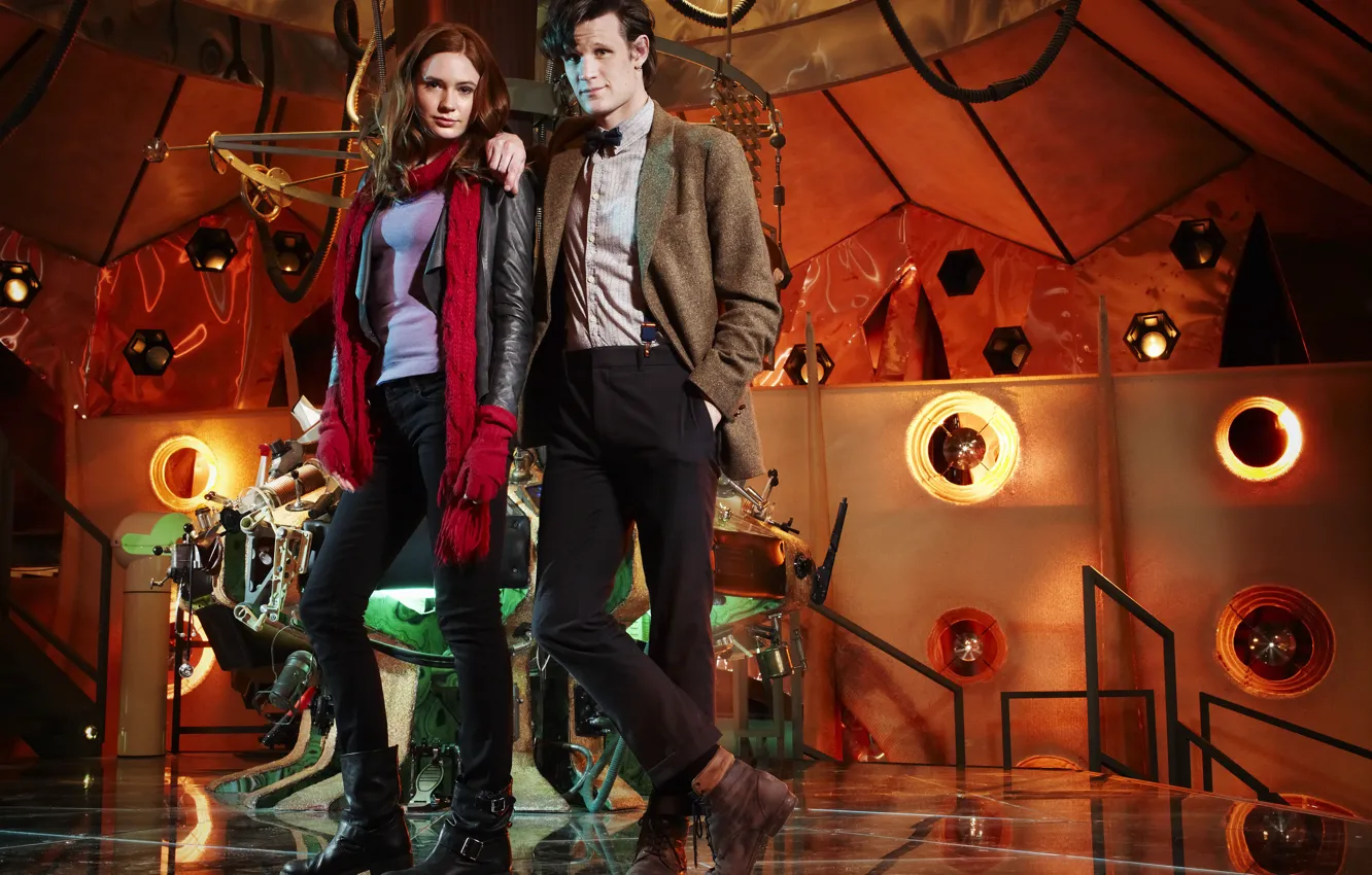 Photo wallpaper the series, platform, Doctor Who, console, Doctor Who, The TARDIS, Matt Smith, Matt Smith