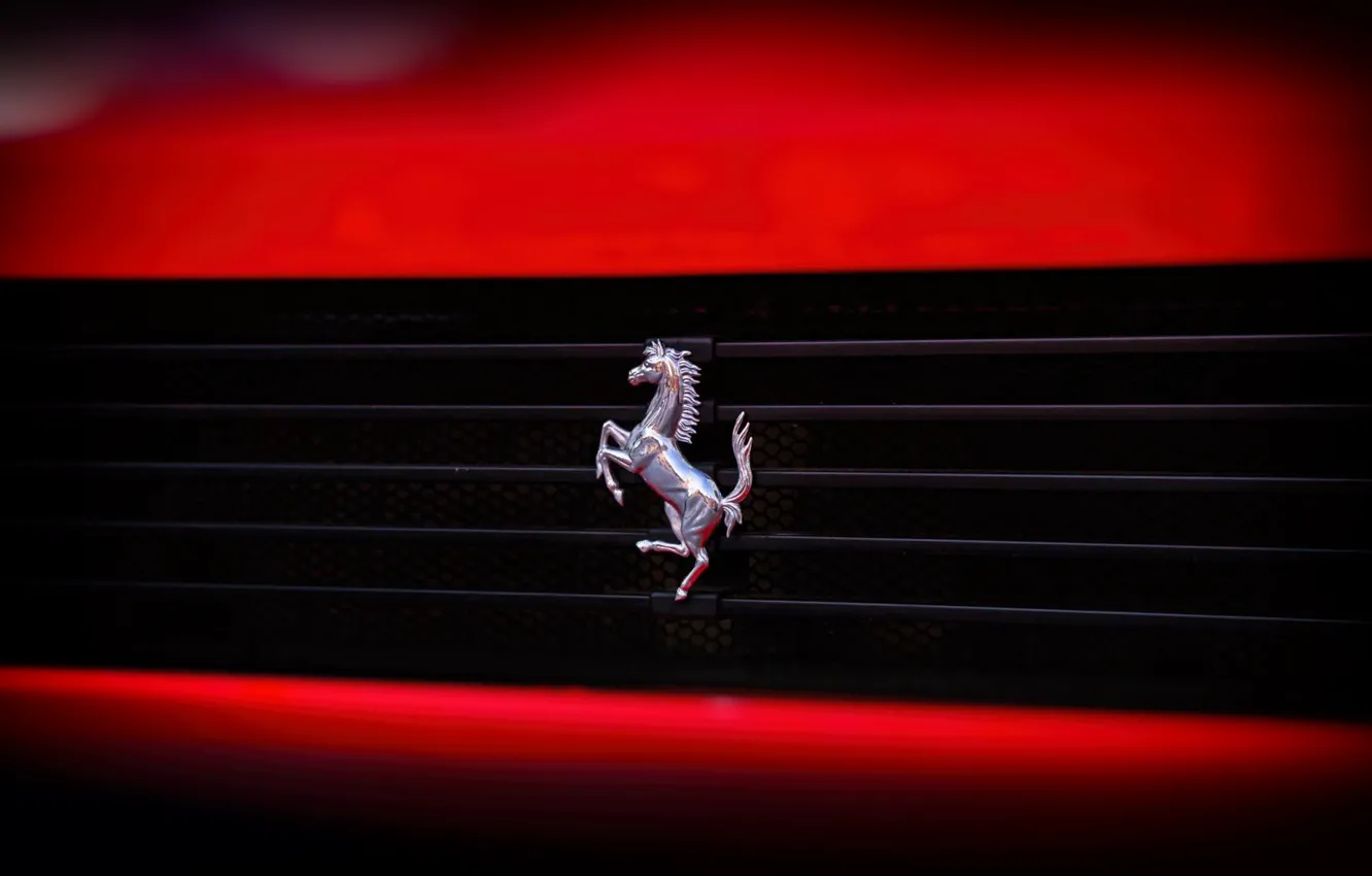 Photo wallpaper machine, auto, red, logo, logo, Ferrari, sports car, Ferrari
