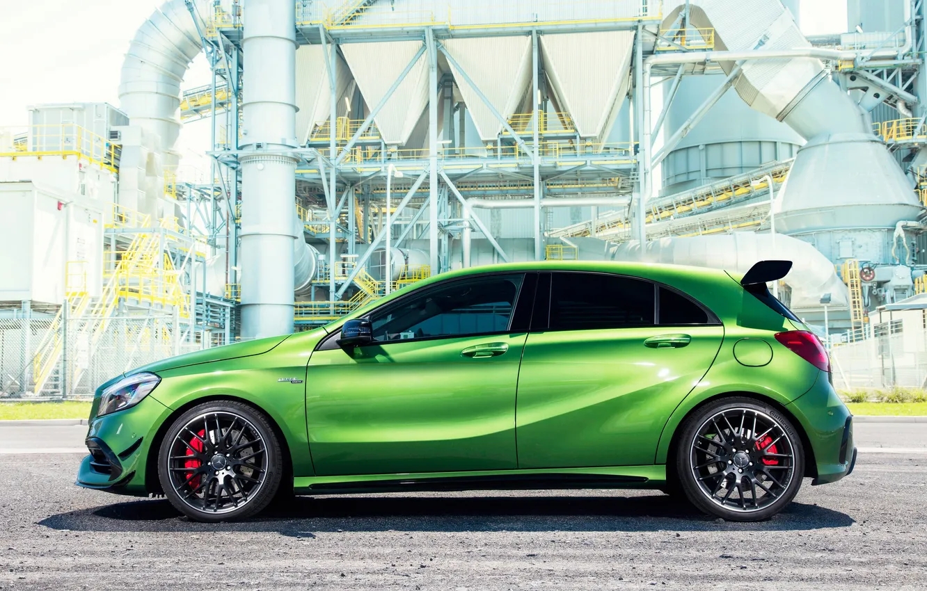 Photo wallpaper green, Mercedes-Benz, Mercedes, AMG, AMG, A-class, W176