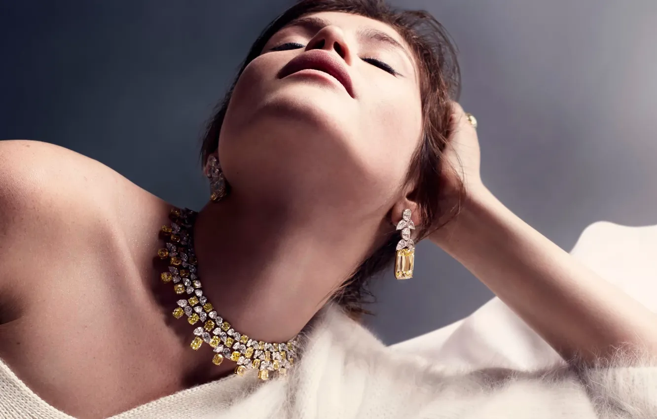 Photo wallpaper Gemma Arterton, Vanity Fair, Jewelry Supplement
