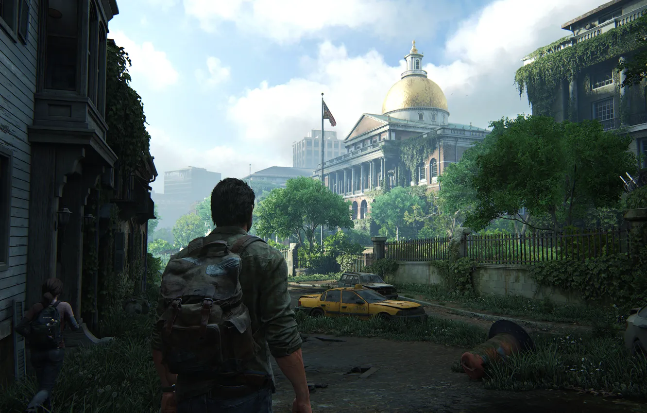 Photo wallpaper the city, the building, Joel, The Last of Us Part I