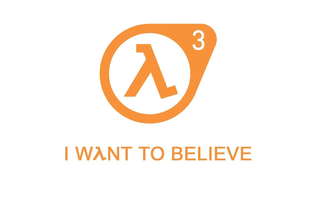 Photo wallpaper minimalism, logo, Half-Life, Lambda, hl3, i want to belive