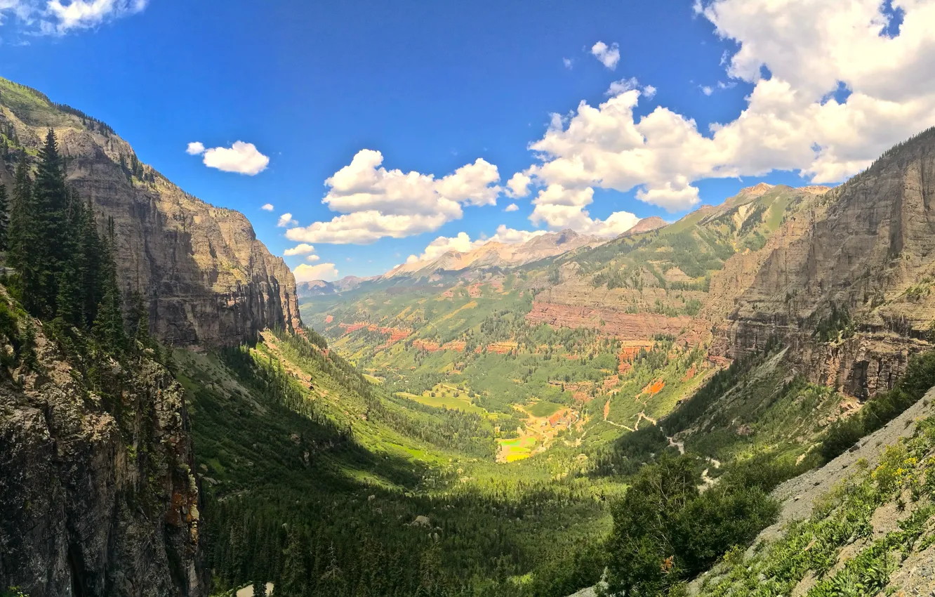 Photo wallpaper forest, mountains, Colorado, canyon, Colorado, Box Canyon