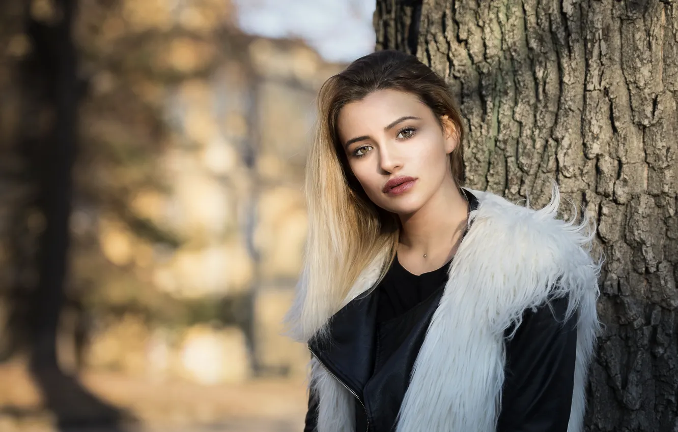 Photo wallpaper look, face, model, Ilaria