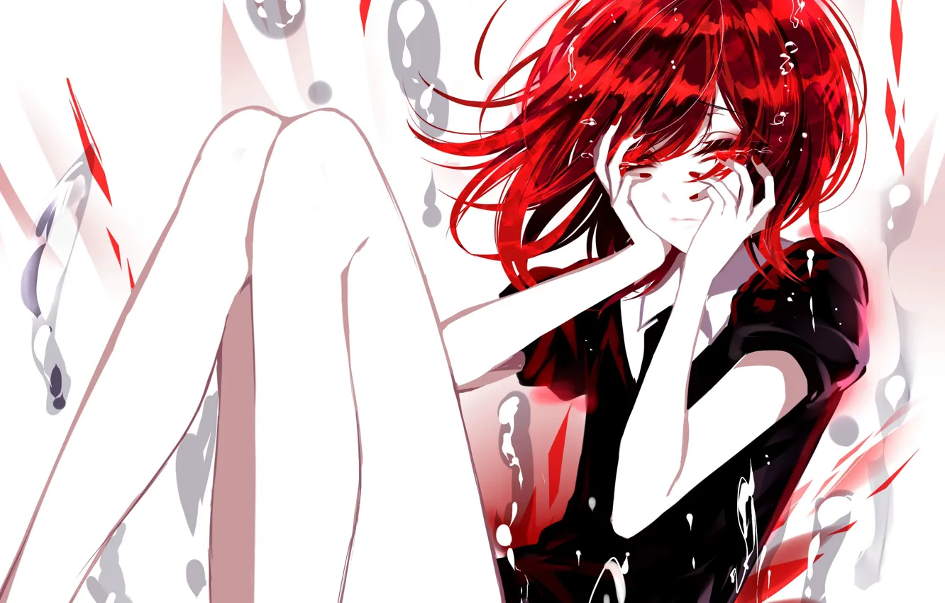 Photo wallpaper water, girl, bubbles, Country Gems, Houseki no kuni, Sheya, Cinnabar