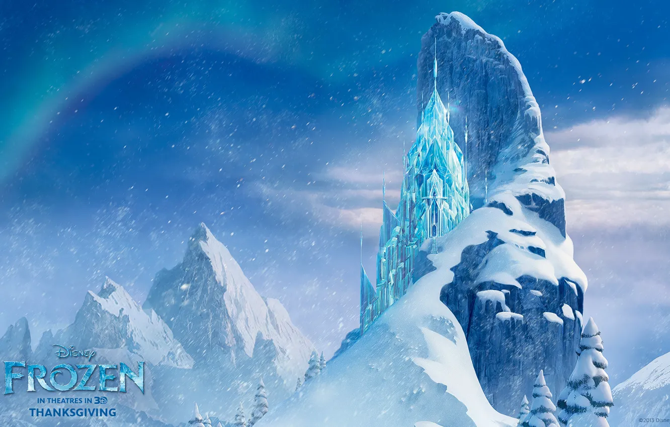 Photo wallpaper Frozen, Walt Disney, 2013, Cold Heart, ice castle
