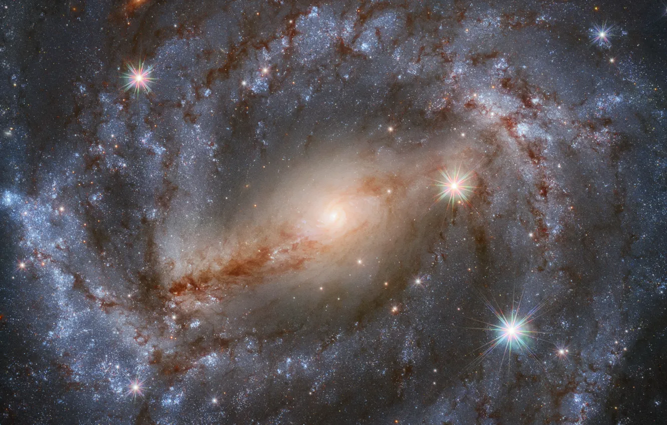 Photo wallpaper galaxy, Galaxy, the constellation of the Wolf, constellation Wolf, Hubble Telescope, NGC 5643, Hubble Telescope