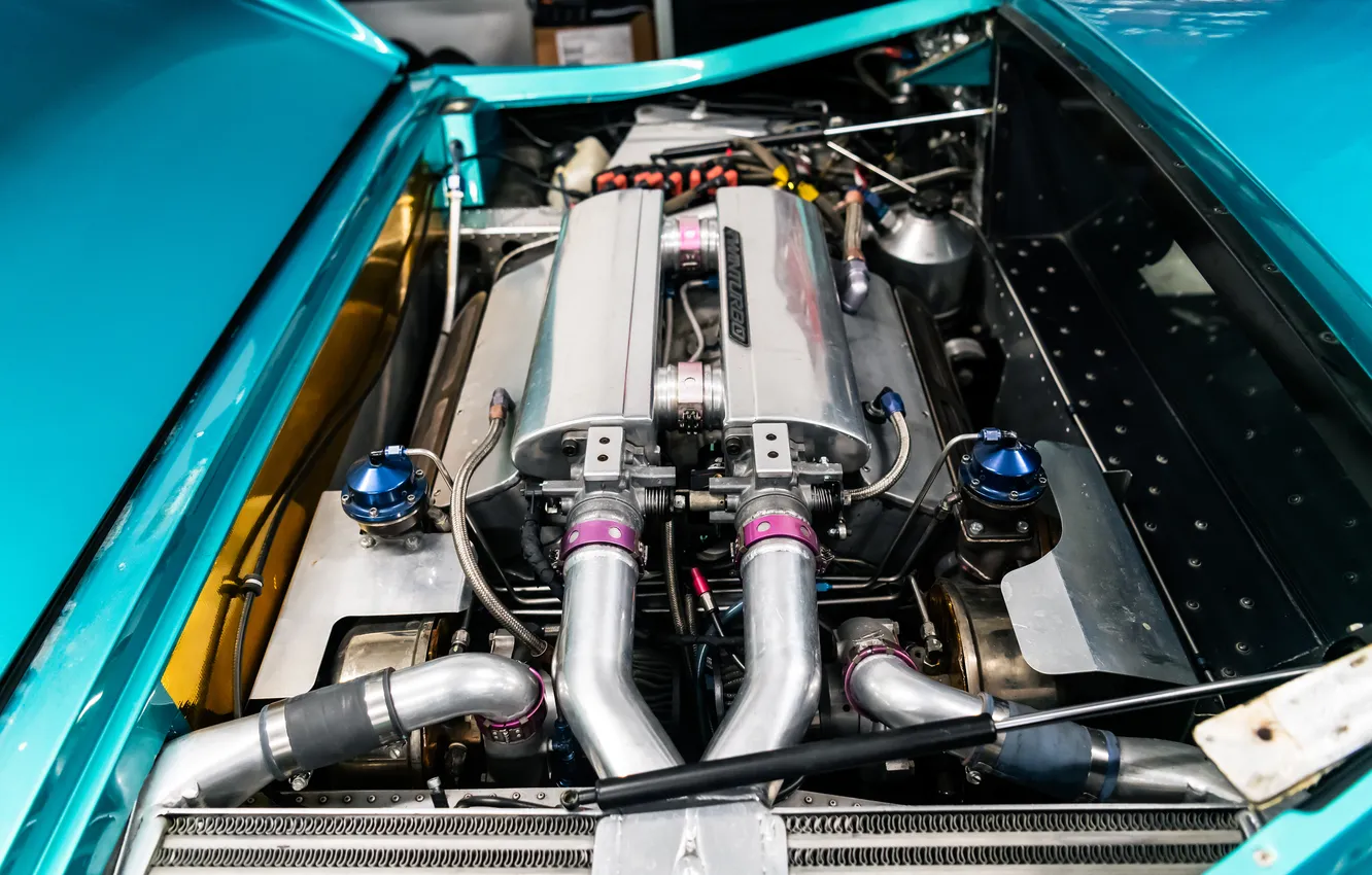 Photo wallpaper Vector, supercar, supercar, Vector, 1992, car engine, Vector WX3, Vector Motors Corporation