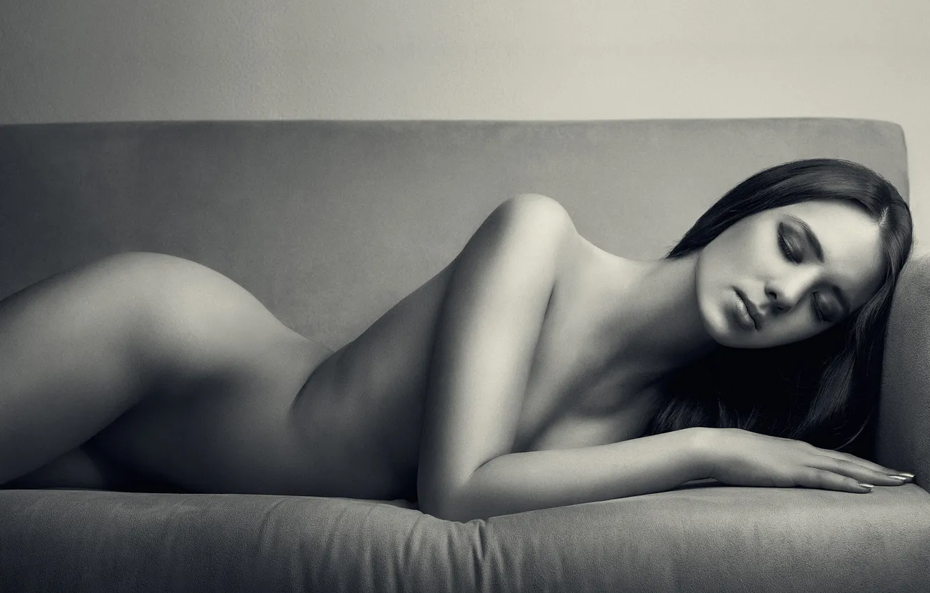 Photo wallpaper girl, style, photo, art, black and white, Nude