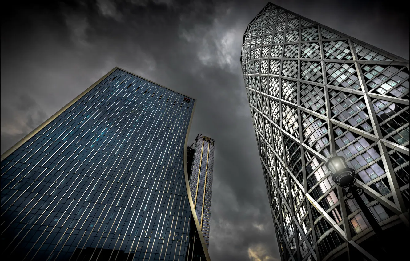 Photo wallpaper Tower Hamlets, Rhombus Lovebirds, England, Canary Wharf