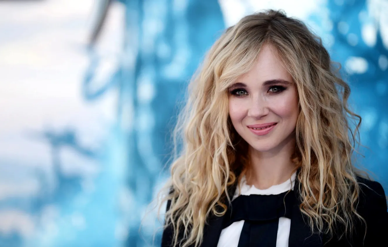 Photo wallpaper look, girl, smile, makeup, actress, Juno Temple, Juno Temple