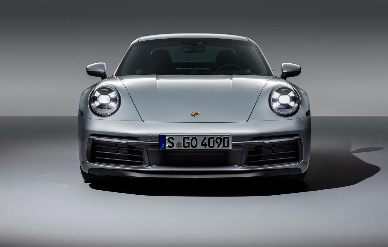 Photo wallpaper 911, Porsche, front view, Carrera, Carrera 4S, 2019