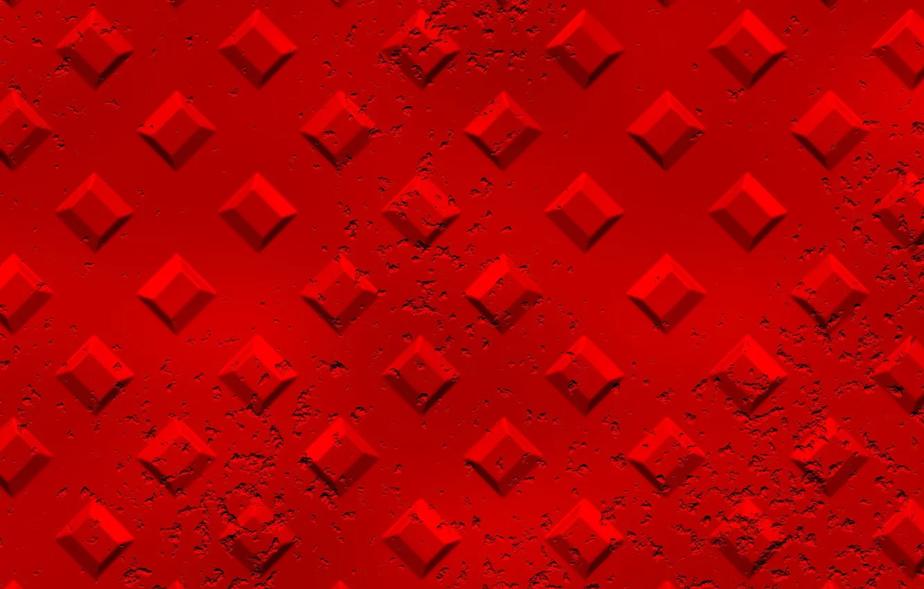 Photo wallpaper red, diamonds, pothole