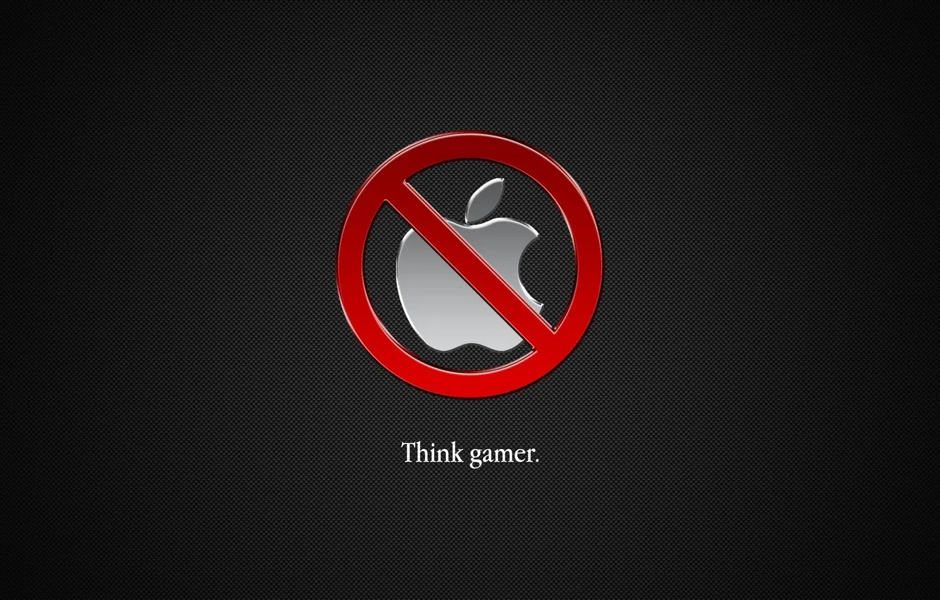 Photo wallpaper apple, think gamer, world apple