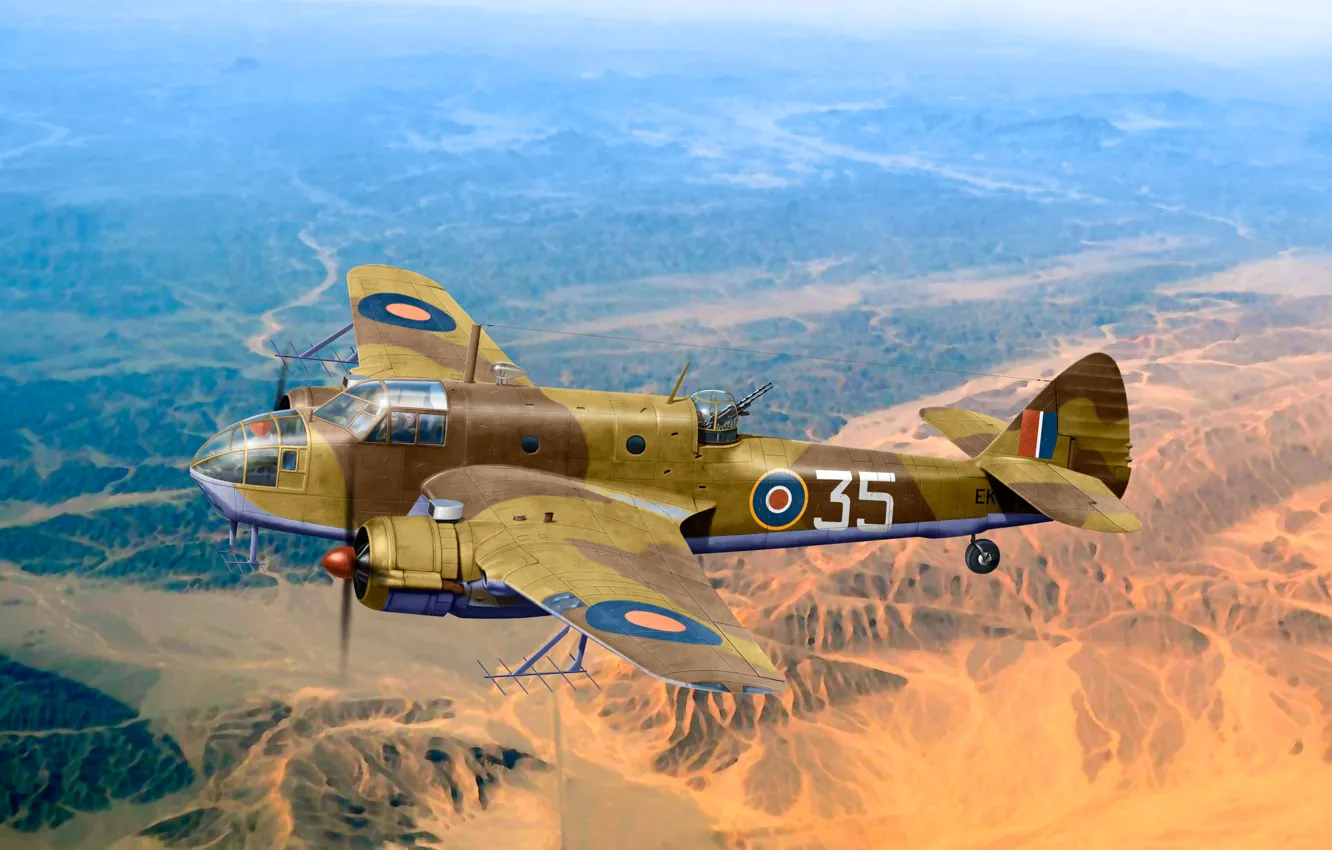 Photo wallpaper UK, bomber, Light bomber, Bristol Beaufort Mk.I