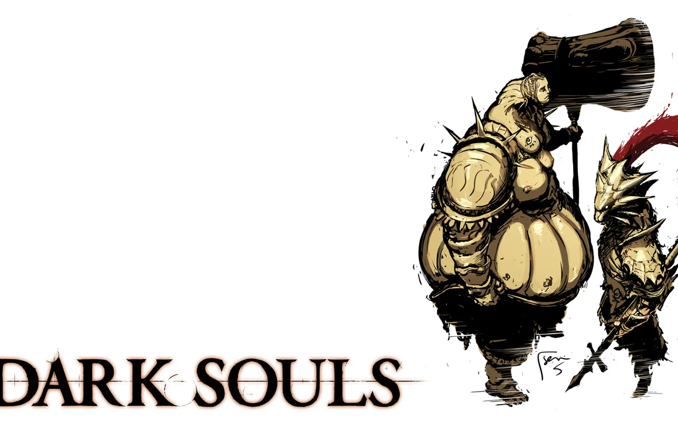 Photo wallpaper Dark Souls, dark souls, A dragon Slayer Ornstein and Executioner Smog