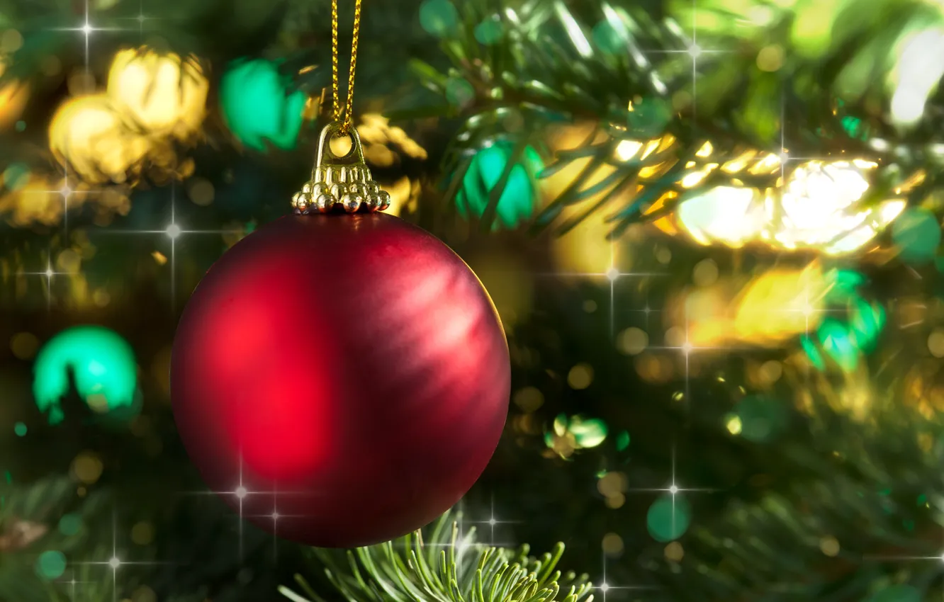 Photo wallpaper decoration, toy, tree, new year, decor