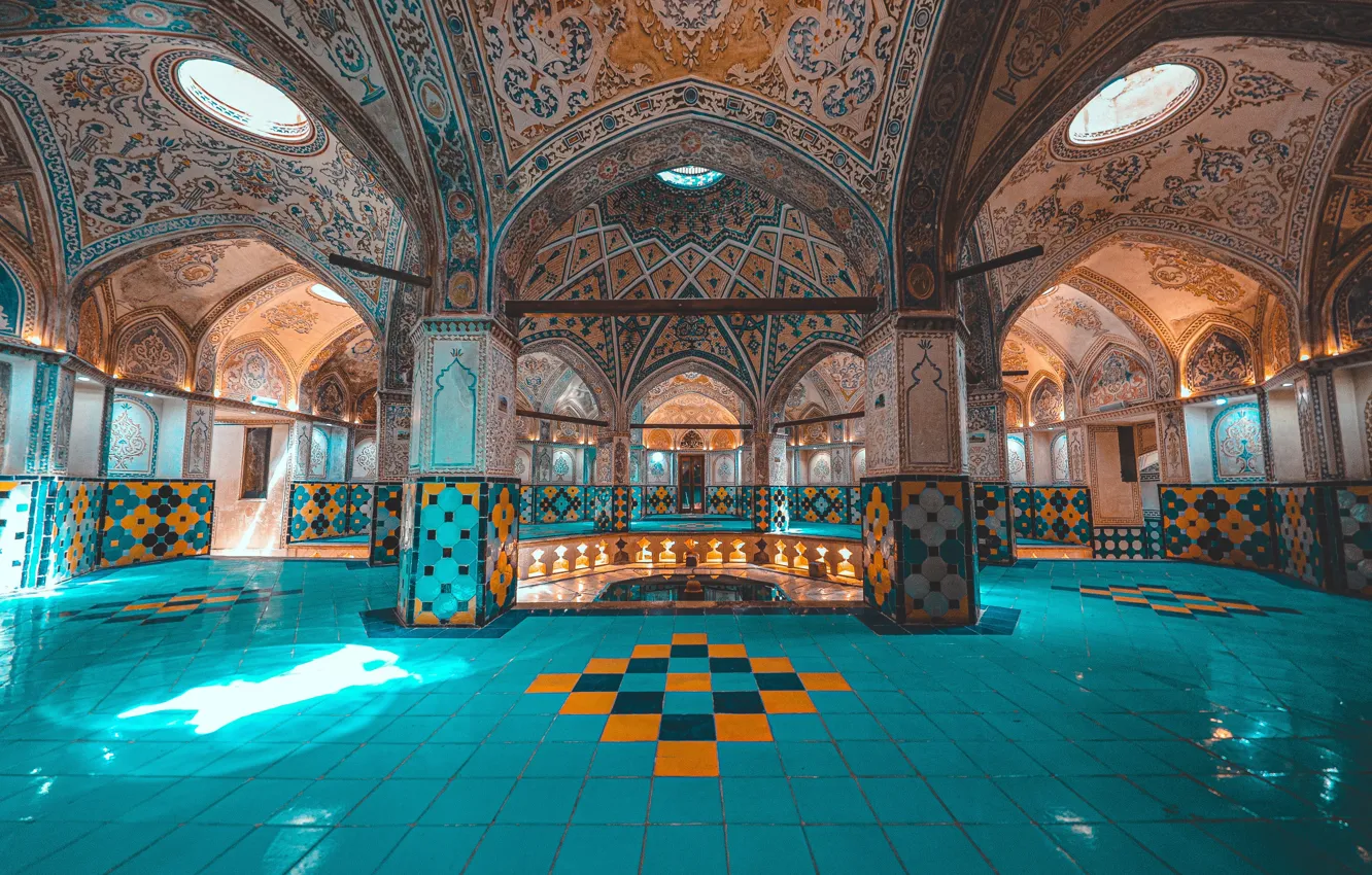 Photo wallpaper Iran, Bath Of The Sultan Amir Ahmad, Kashan