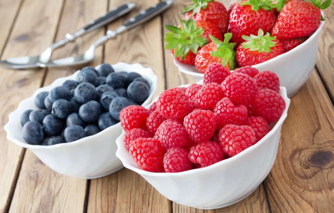 Photo wallpaper berries, raspberry, blueberries, strawberry, fresh, strawberry, blueberry, berries