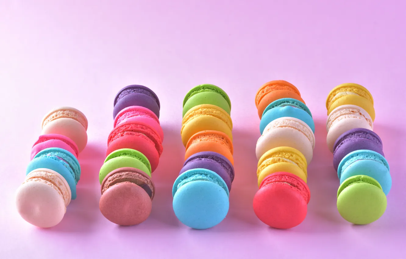 Photo wallpaper colorful, cake, dessert, sweet, sweet, dessert, macaroon, french