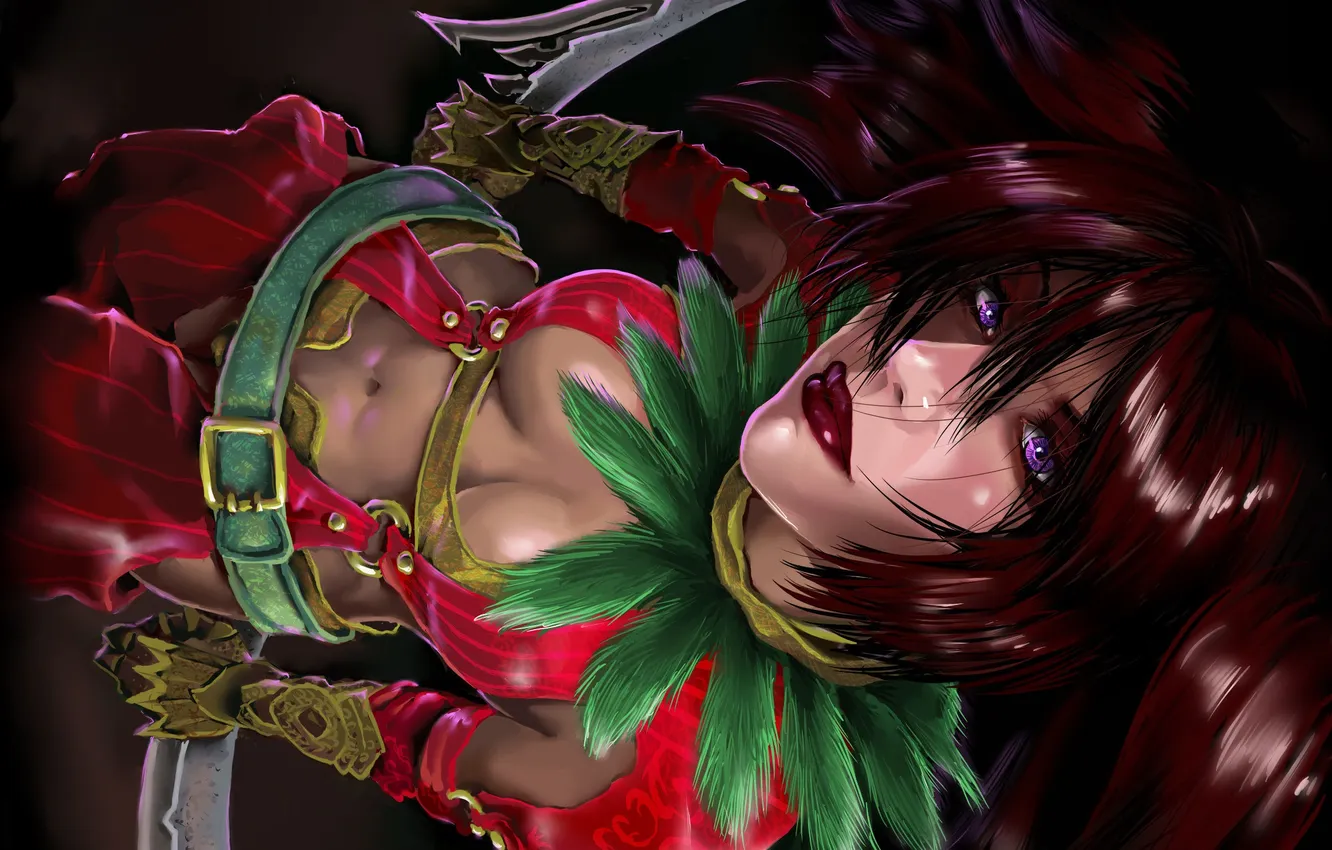 Photo wallpaper look, girl, hair, sword, game, Soul Calibur, uniform