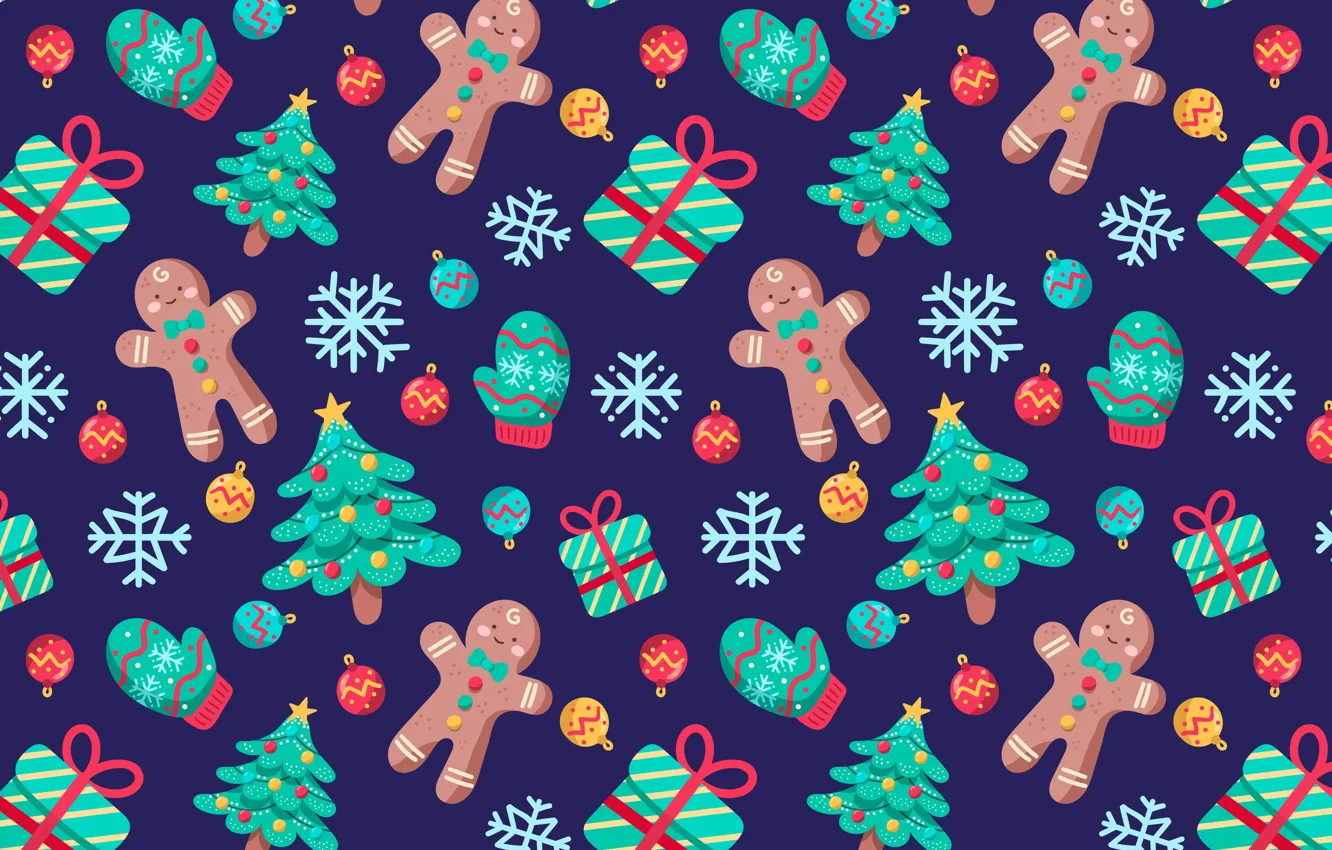 Photo wallpaper decoration, background, pattern, New Year, Christmas, Christmas, background, pattern