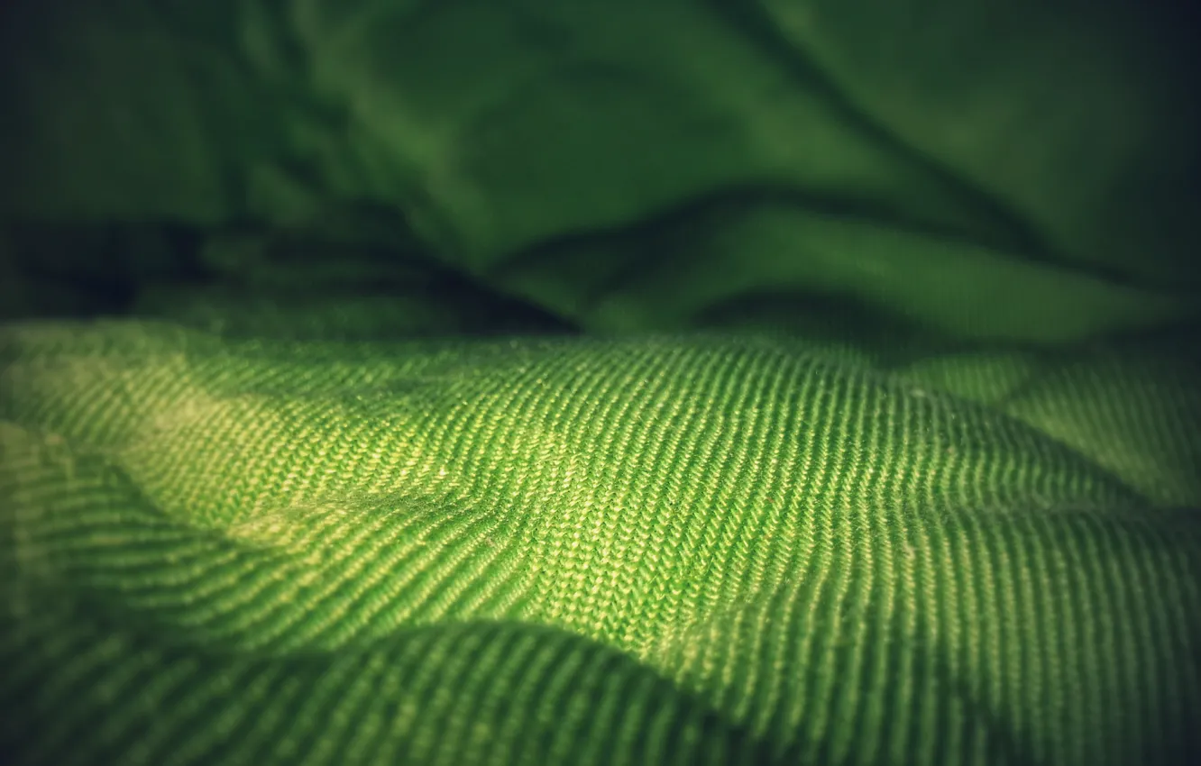 Photo wallpaper green, texture, fabric, blanket
